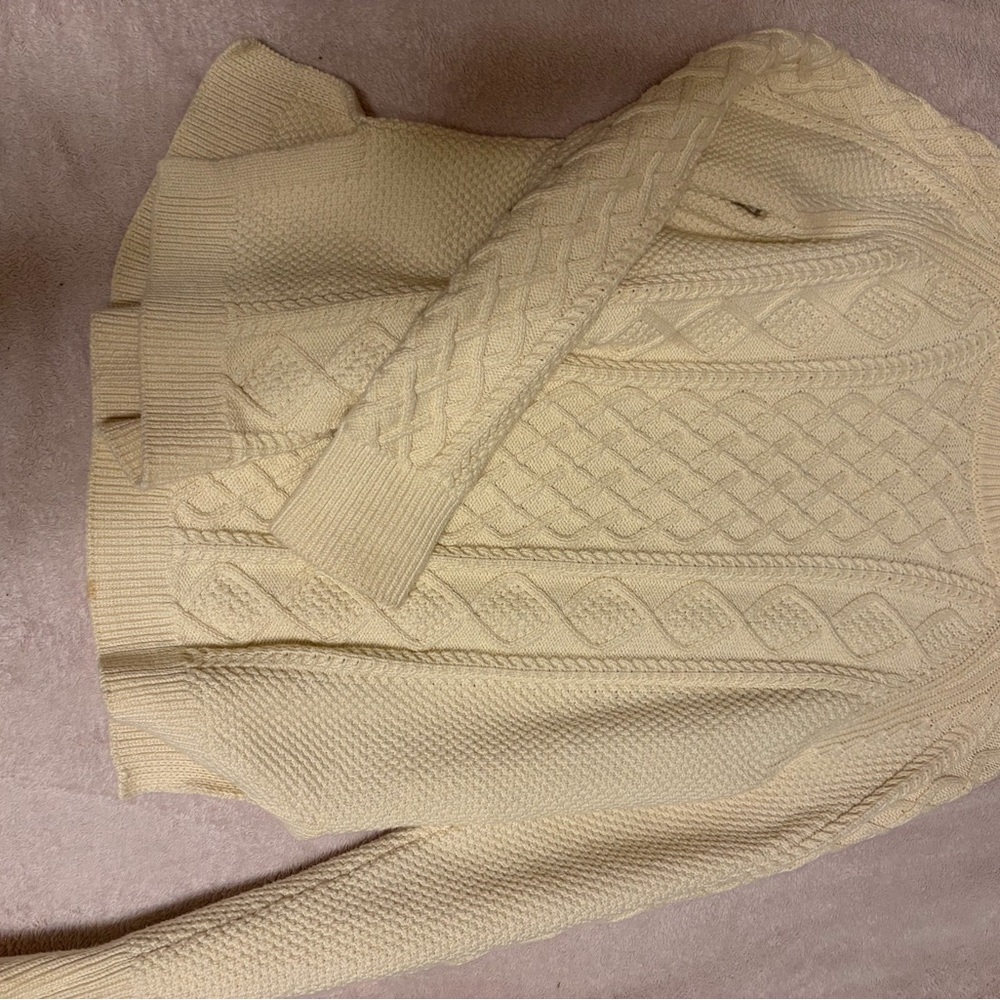 J. Crew Cream Cable Knit Sweater